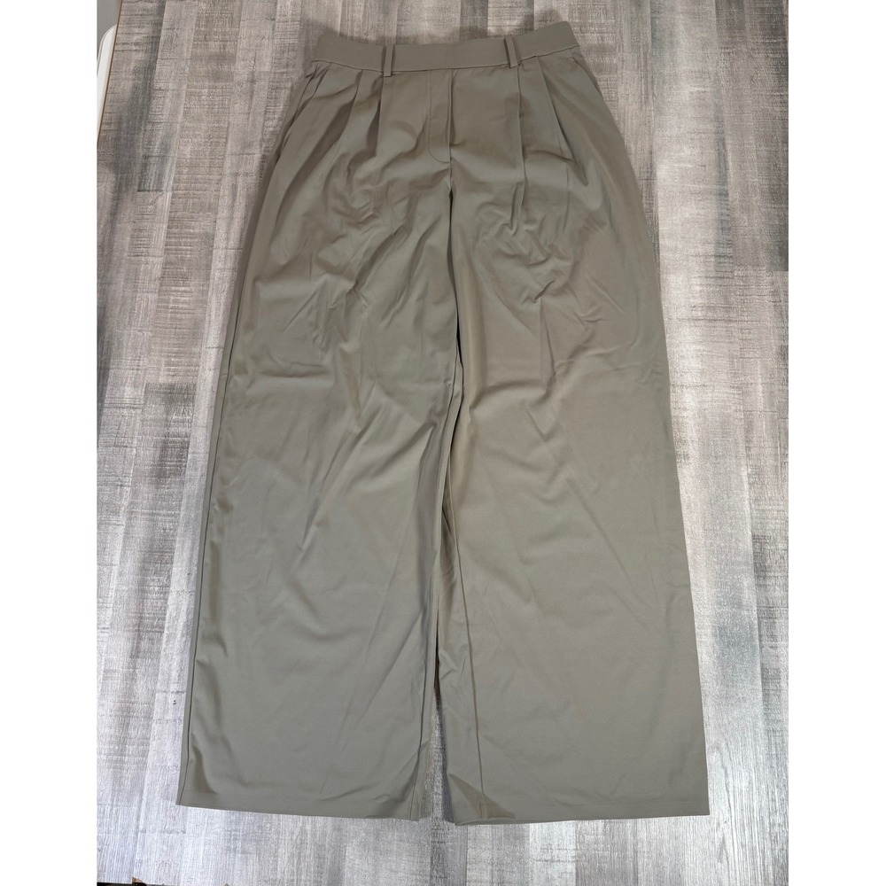 Lululemon Daydrift Lab Pleated Wide Leg Mens Large Gray Baggy Pants Trousers